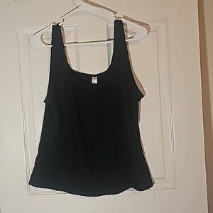 DELTA BURKE Black Textured Shapewear Undershirt Size 1X